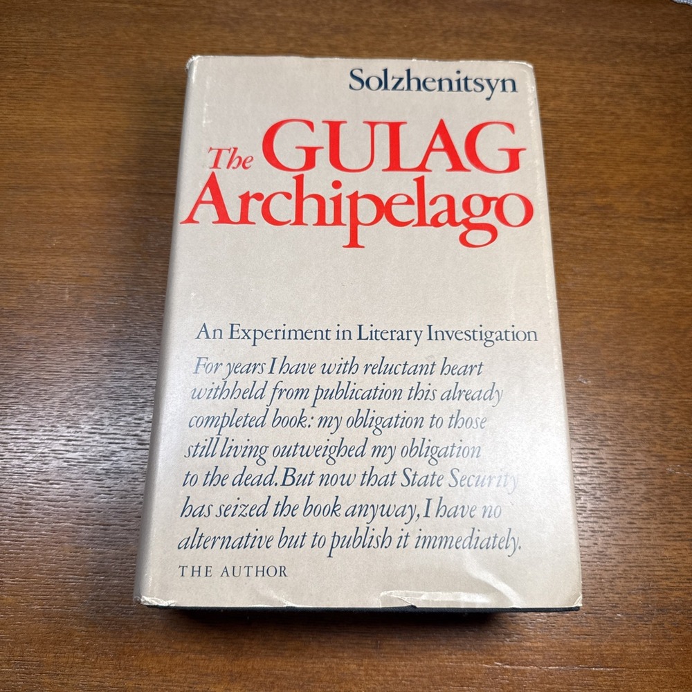 FIRST EDITION The Gulag Archipelago Solzhenitsyn HC DJ Vtg Book